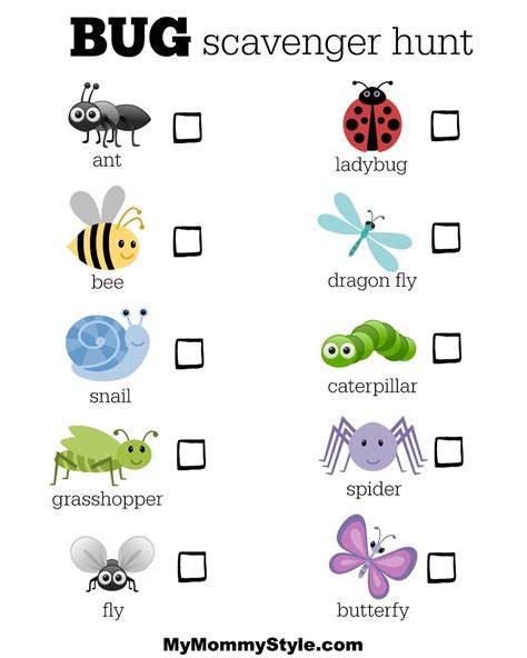 All About Bugs for kids {Free Printables} - My Mommy Style