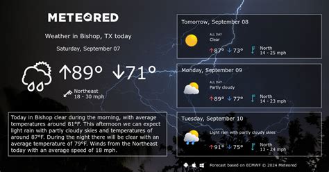 Bishop, TX Weather 14 days - Meteored