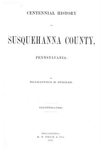 Centennial history of Susquehanna County, Pennsylvania. by Rhamanthus ...