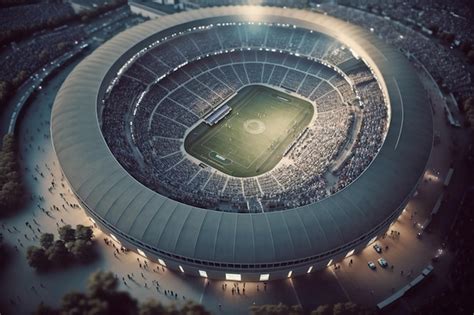 Premium AI Image | Aerial view of a stadium