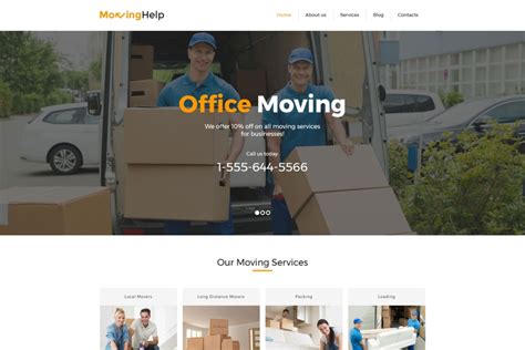 Moving Company Template for Office Moving Website - MotoCMS