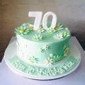 Floral 70th birthday cake - Three Sweeties