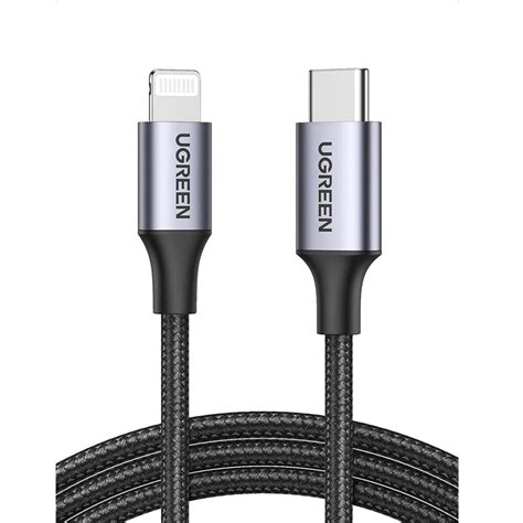 UGREEN USB C Lightning Cable MFi-Certified Strong Nylon-Braided Cable, 2 Meters