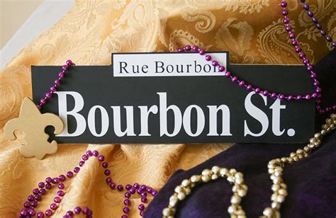 DIY Bourbon St. Sign for Mardi Gras Decoration - Adorn the Table