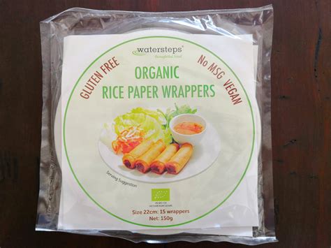 ORGANIC RICE PAPER WRAPPERS 150G / 15 WRAPPERS (WATERSTEPS) - The ...