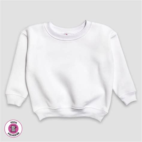 Sublimation Blanks Infant/toddler/youth White Fleece Sweatshirt 100% ...