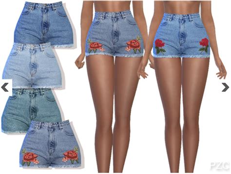 Short en jean bleu d'été | Sims 4 clothing, Sims 4 mods clothes, Sims 4