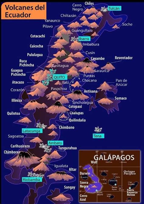 Volcanoes In Ecuador Map