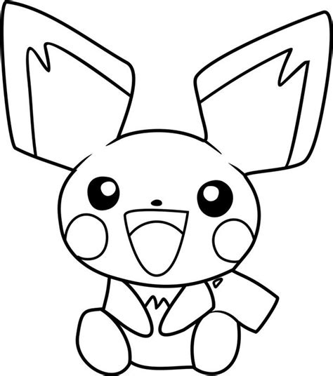 Pokemon Pichu Coloring Pages to Print - Free Pokemon Coloring Pages