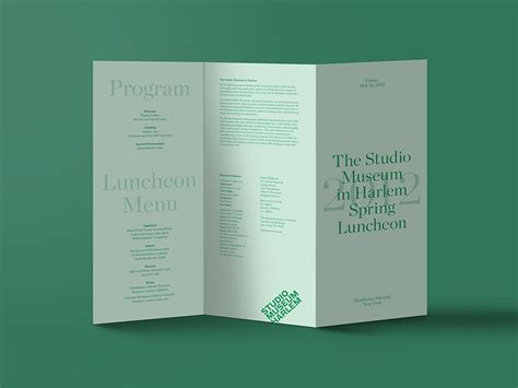 Studio Museum Green Tri-Fold Brochure Idea - Venngage Brochure Examples