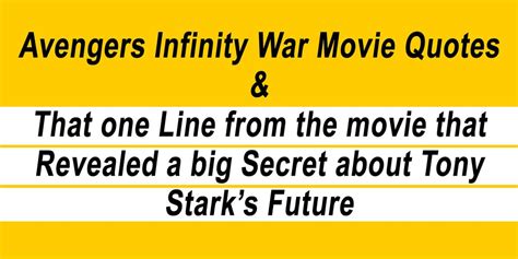 Avengers Infinity War Movie Quotes - Hollywood Movie Quotes - EscapeMatter