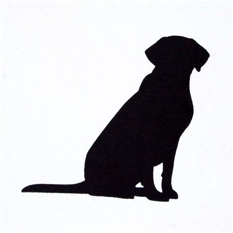Labrador silhouette, Dog silhouette, Black labrador retriever