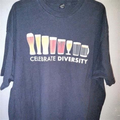 Unknown | Shirts | Mens Blackdark Blue Tshirt 0 Cotton Sz3x Has Create Diversity Slogan | Poshmark