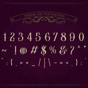 Victorian Tattoo Vintage Fancy Font - Etsy