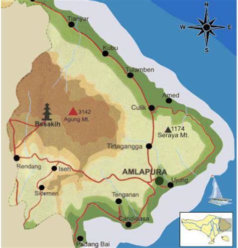 Map of KSPN Tulamben – Amed area, Karangasem Regency, Bali Province ...