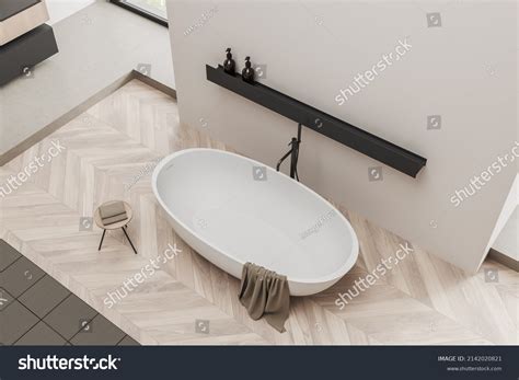 Top View Bathing Room Interior Bathtub Stock Illustration 2142020821 ...