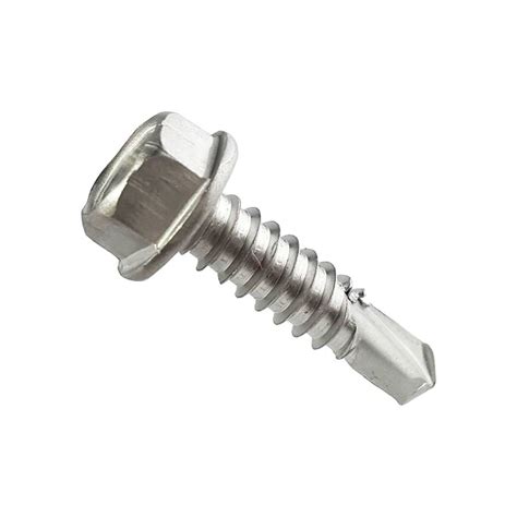 #14 Hex Washer Head Self Drilling Tek Screws (from 3/4" to 4") Stainless Steel 410 - Fastenere