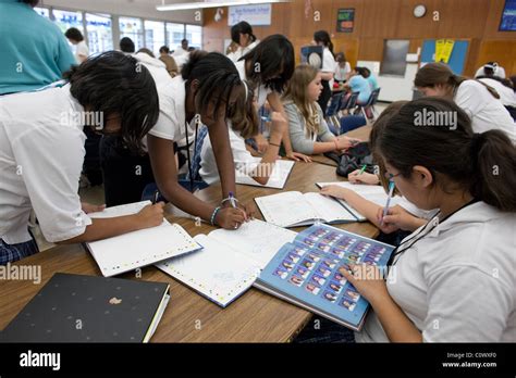 Middle school students at the Ann Richards School for Young Women ...