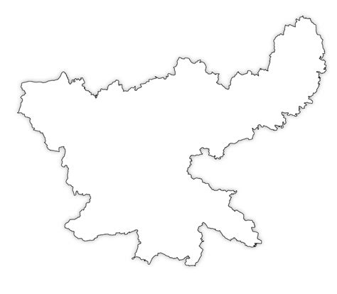 Jharkhand Outline Map, Jharkhand Blank Map