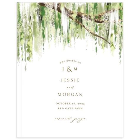 Southern Spanish Moss Wedding Invitations