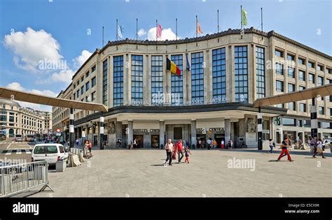 Exterior of Brussels central main railway station on july 27, 2014 in ...