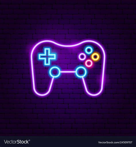 Game Playing Neon Sign. Vector Illustration of Gamer Promotion. Download a Free Preview or High ...