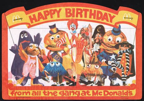 Happy Birthday placemat | Mcdonalds, Mcdonalds birthday party ...