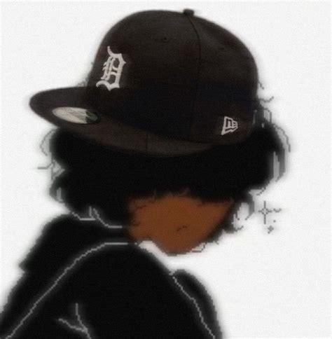 Cute Cartoon Profile Picture with Detroit Baseball Cap