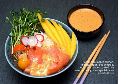 CHASING FOOD DREAMS: Recipe: Smoked Salmon Poke Bowl with LINGHAM’s Special Sauce