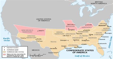 Map of the Confederate States of America 1860-1865 : MapPorn