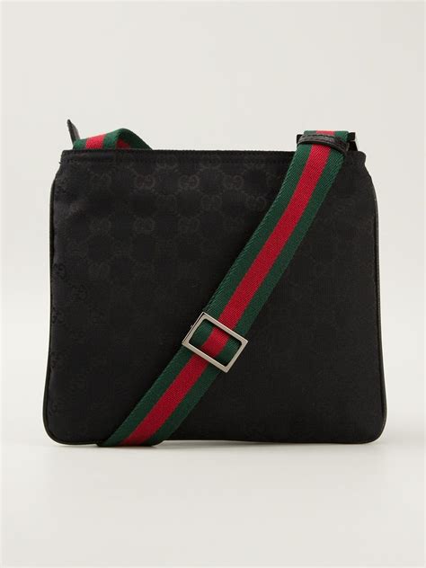 Gucci Monogram Crossbody Bag in Black for Men - Lyst