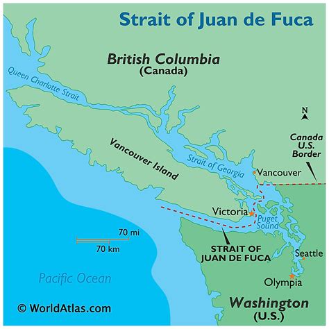 Strait Of Juan De Fuca Washington Map - United States Map