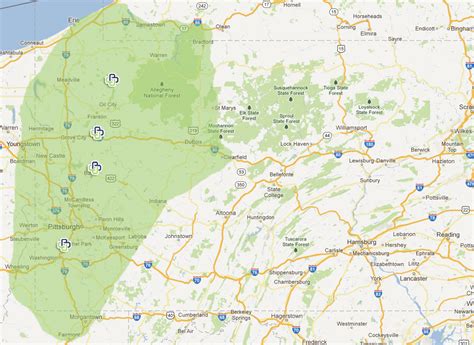 Western PA and Surrounding Areas Service Coverage Map – Interstate Pipe ...