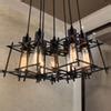 Modern Pendant Lamps American Industrial Retro Hanging Pendant Lights Fixture Black Metal Cafes ...
