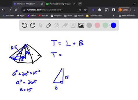 1.A regular pentagonal pyramid has an altitude of 20 cm and a slant ...