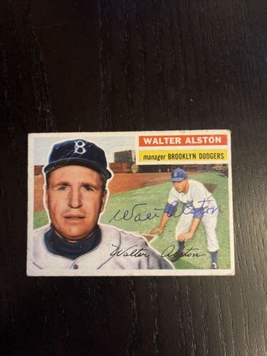 1956 Topps #8 Walt Walter Alston Hof Signed Rc Rookie Auto Autograph | eBay