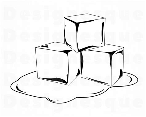 Melting Ice Cube Drawing | Free download on ClipArtMag