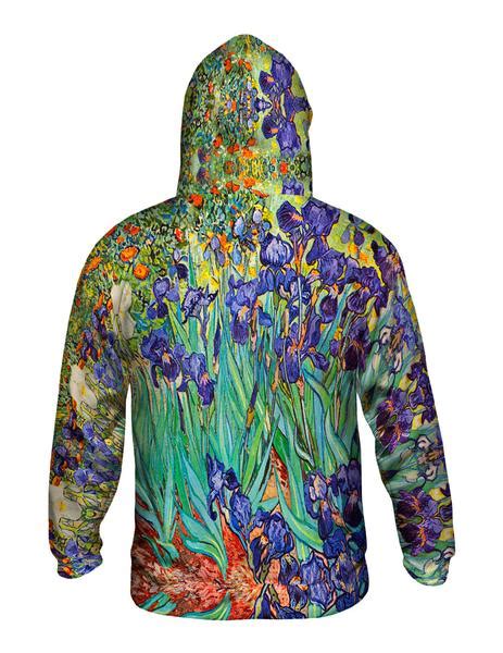 Vincent Van Gogh - Irises (1889) Mens Hoodie Sweater | Yizzam