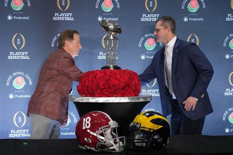 Revisiting Nick Saban, Jim Harbaugh's feuds ahead of Alabama Rose Bowl Game vs. Michigan - Yahoo ...