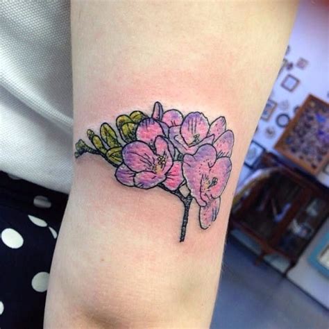 A Secret Garden Full of Freesia Tattoos | Freesia tattoo, Tattoos, Freesia