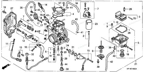 Honda ATV 2005 OEM Parts Diagram for Carburetor ('04,'05) | Partzilla.com