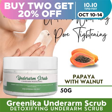 [ UNDERARM WHITENING SCRUB ] Greenika Underarm Scrub Exfoliating Scrub for Underarms Whitening ...