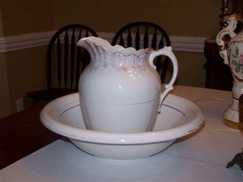 Antique Water Pitcher and Bowl set by LisaJonesInteriors on Etsy