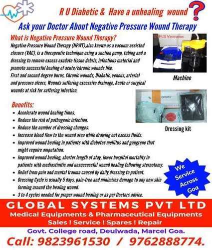 Negative Pressure Wound Therapy in Marcel, Ponda - Global Systems