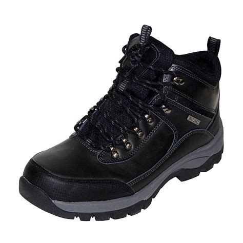 Khombu Men's Leather Hiker Boots Summit Hiking Trail 9/Black - Walmart.com