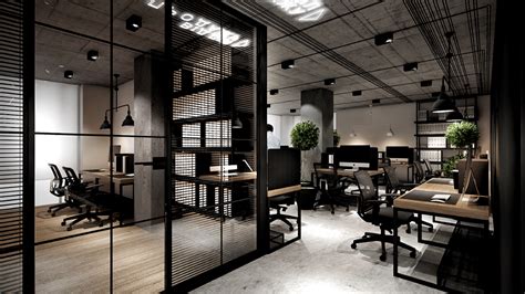 Office for engineering firm on Behance | Office interior design, Industrial office design ...