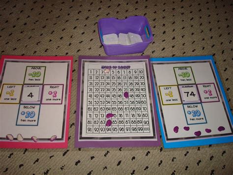 SUPER TEACHER TACTICS: 100s Chart Math Game~ More or Less?