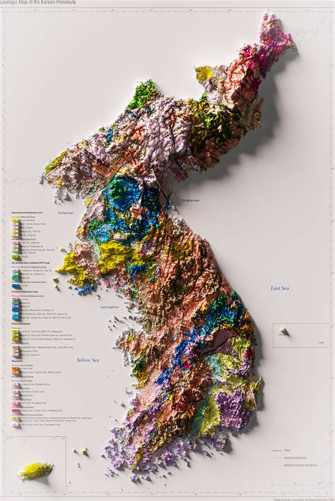 ArtStation - 3D Geologic Map of the Korean Peninsula | Artworks