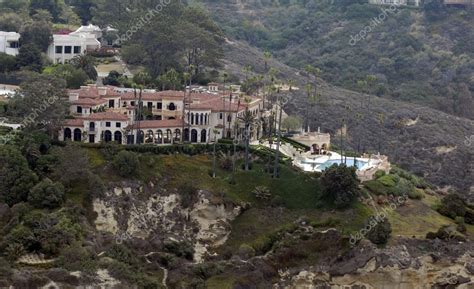 San Diego Mansion - perched high in the La Jolla hills, a huge mansion. Stock Photo by ...