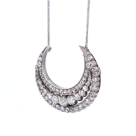 Diamond Crescent Moon Necklace | Doble Jewellers